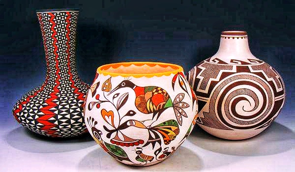 Pueblo Pottery black-on-black ware Maria Martinez San Ildefonso Pueblo New Mexico