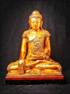 Burmese Mandalay Buddha Mahamuni bronze statue Mandalay Myanmar Southeast Asia
