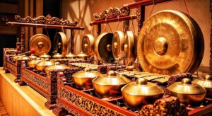 Indonesian Gamelan Instruments Gangsa bronze percussion Java Bali royal court