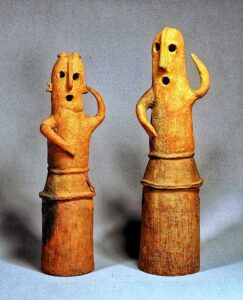 Kofun Period Haniwa Figures ancient Japanese terracotta clay burial mound sculpture
