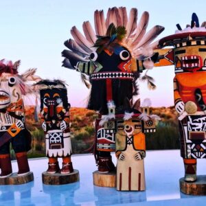 Hopi Kachina Dolls carved cottonwood root painted ceremonial spirits Arizona