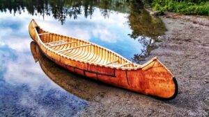 Ojibwe birchbark canoe Wiigwaasi-Jiimaan