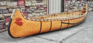 Ojibwe birchbark canoe Wiigwaasi-Jiimaan