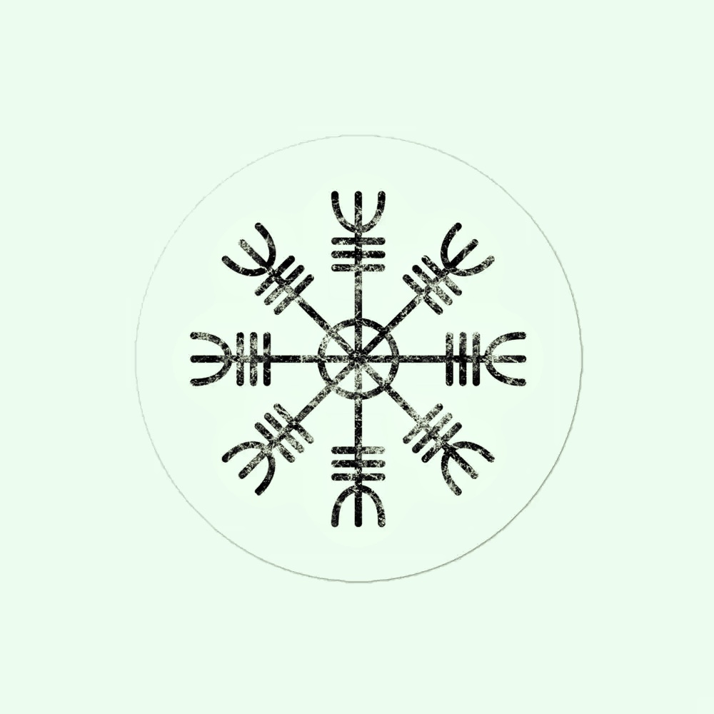 ancient object warriors carried Aegishjalmur Helm of Awe Norse runic symbol battle protection