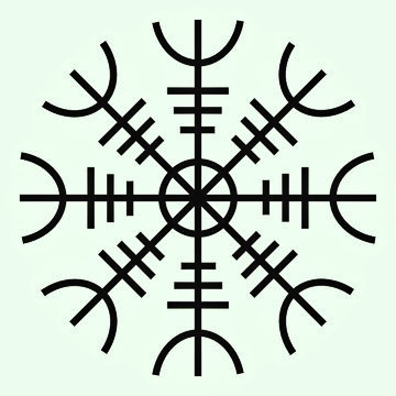 ancient object warriors carried Aegishjalmur Helm of Awe Norse runic symbol battle protection