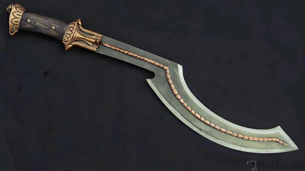 sacred artifact kings used Khopesh ancient Egyptian curved sword pharaoh Tutankhamun Cairo Museum